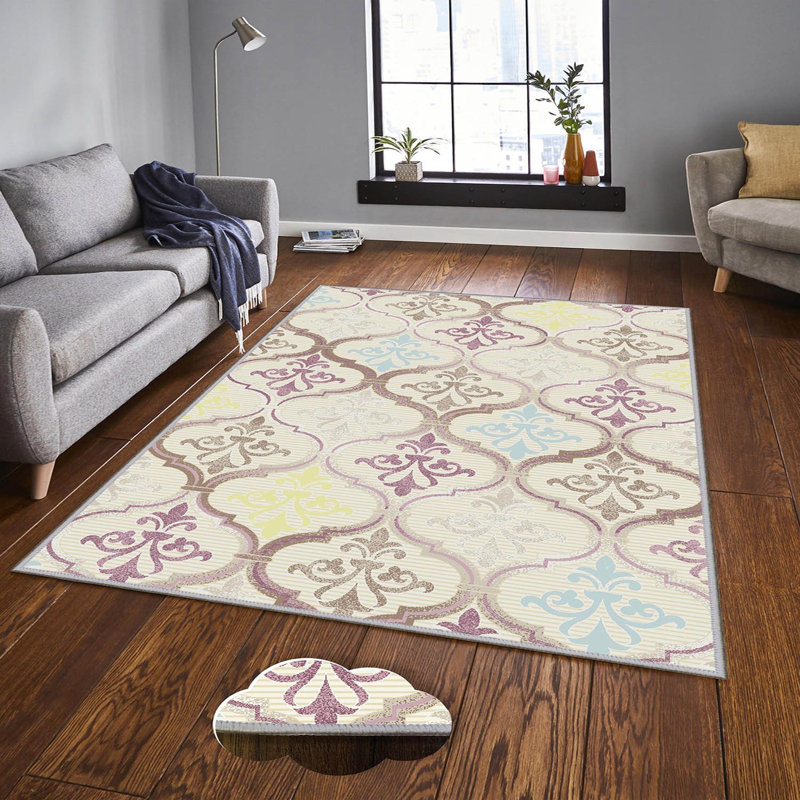 Luxurious 3D Printed Area Carpet, 5.9 x 9.2 Feet | 1% Polyester, .3 in Pile Height, 65 g/m² | Antibacterial & Non-Slip Underside, Machine Washable for Easy Care | Perfect for Living Room, Bedroom, or Office Décor