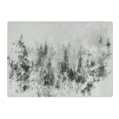 The Misty Forest Watercolour Chopping Board