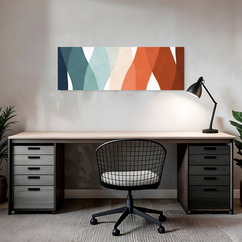 Art mural contemporain contemporain abstrait, H 36 po x l 12 po