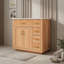 Meuble-lavabo avec lavabo en céramique, 4 tiroirs et tablette réglable