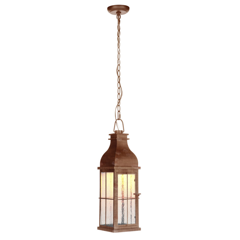 Rossville LED Outdoor Hanging Lantern, Weathered Copper