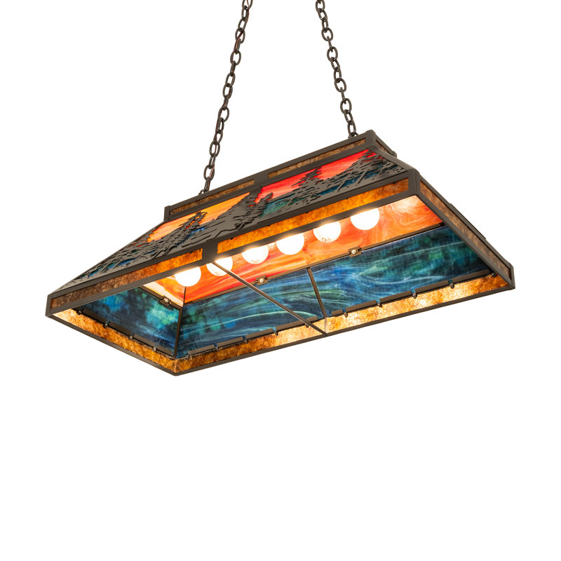 36" Long Tall Pines Oblong Pendant