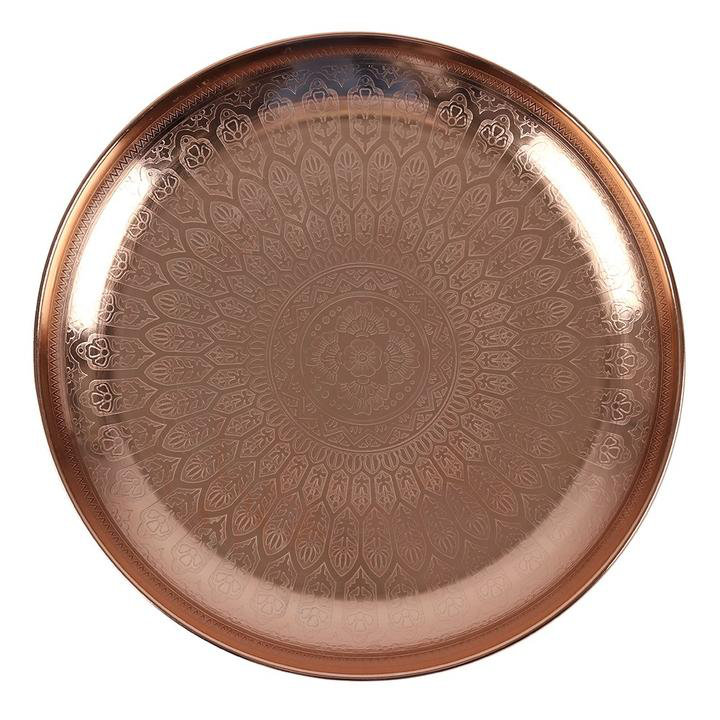 Clarington Metal Tray, Brown