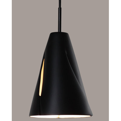 Luminaire suspendu à 1 lumière DEL à cône simple Shewmaker