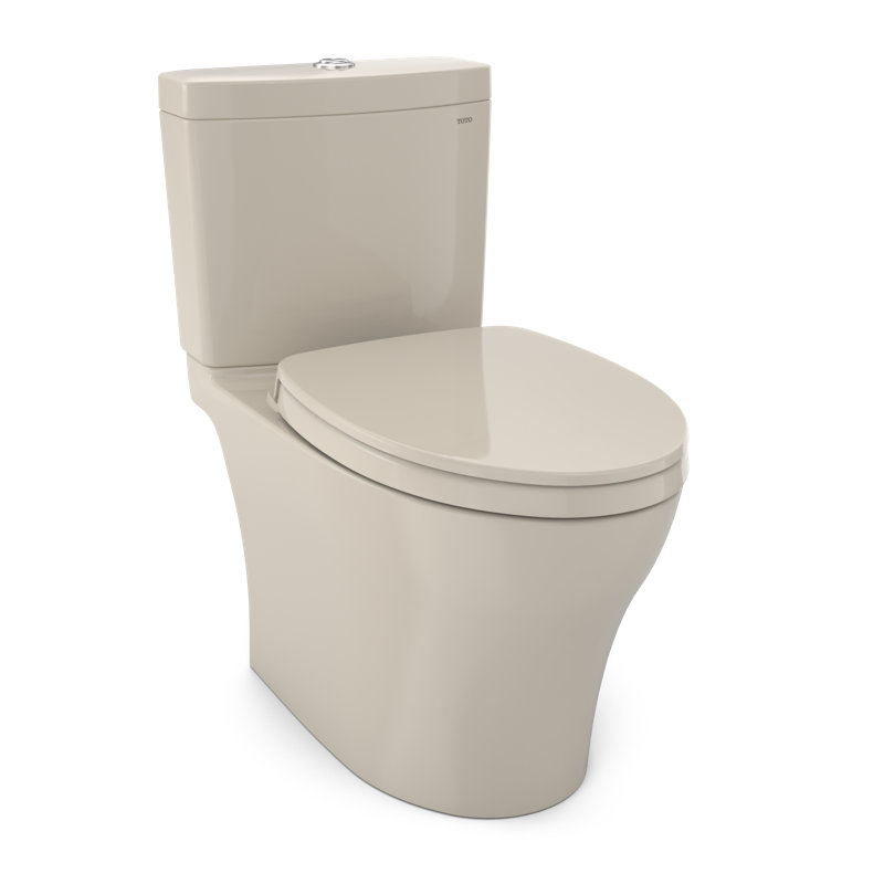 TOTO® Aquia® IV Two-Piece Elongated Dual Flush 1.28 and 0.8 GPF Universal Height Toilet with CEFIONTECT®, WASHLET®+ Ready, Bone
