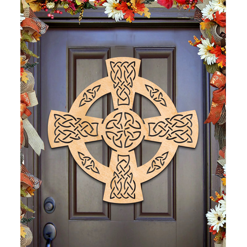 Décoration murale Celtic Wheel Cross, H 18 po x l 18 po x P 1 po