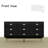 Modern 9-Drawer Storage Cabinet In Black With Metallic Accents