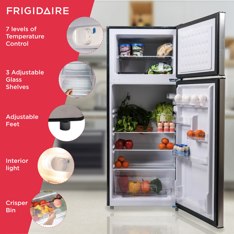 Frigidaire 7.5 Cu Ft Stainless Steel Compact Refrigerator with Freezer
