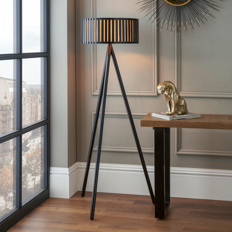 Rabanne Tripod Floor Lamp, Black