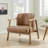 Nekita Faux Leather Accent Arm Chair