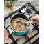 Casserole antiadhésive, casserole de 1 pte avec couvercle en verre, marmite multiusage antiadhésive, marmite en aluminium au chocolat au lait avec poignée Stay-Cool, marbre-115843611