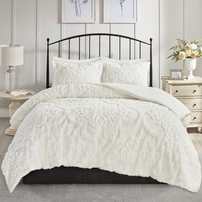 Édredon très grand / très grand - chenille de coton, rembourrage, housse 100% rétro, rembourrage pour une bonne nuit de sommeil