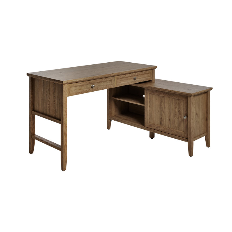 Bureau en L avec armoire de rangement de 57,08 po Penstemon , Brun