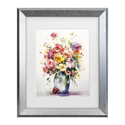 Bolog Incado Vibrant Bouquet Matted Framed Art