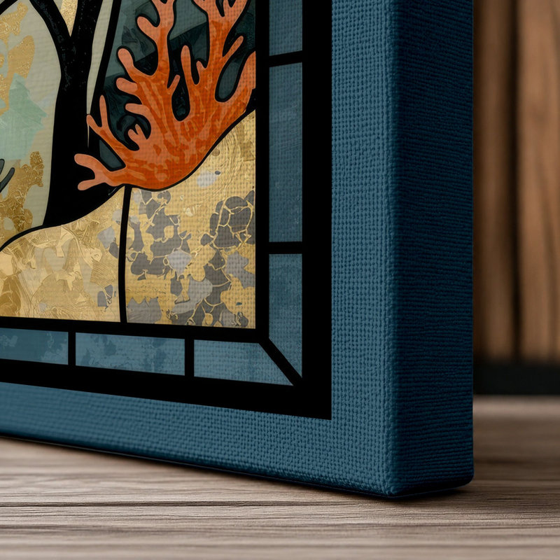Print, 36x24 - 91.4 x 61.0 cm, Teal Border