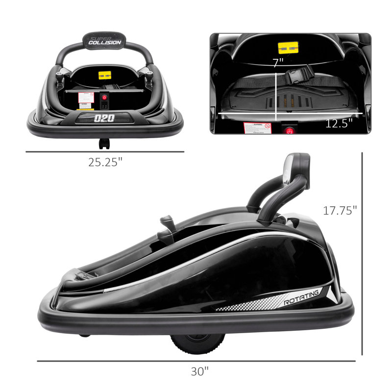 Aosom Bumper Car, Noir, noir, noir, noir
