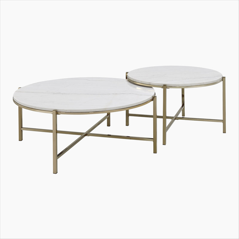 Ensemble de tables gigognes en marbre Zaidee