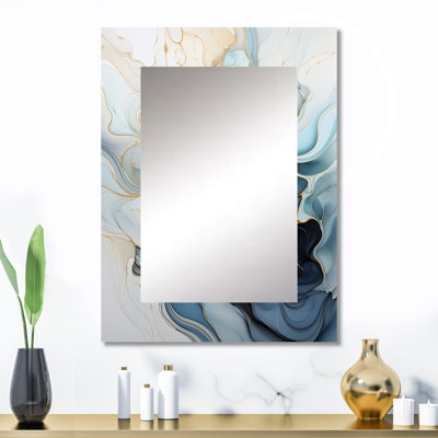Minimalisme Serenity In Motion - miroir mural minimaliste, miroir décoratif moderne, impression d'art en métal