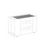 Chariot-bar polyvalent avec plateau en verre ondulé et éclairage 3 tons