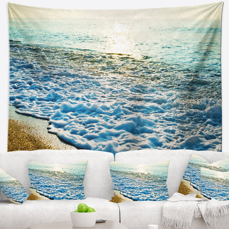 Tapisserie bord de mer, H 68 po x l 80 po