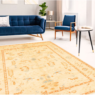 Personna One-of-a-Kind 6'2" X 8'7" New Age Wool Area Rug in Ivory