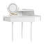 Coiffeuse de coin avec miroir à DEL et tabouret