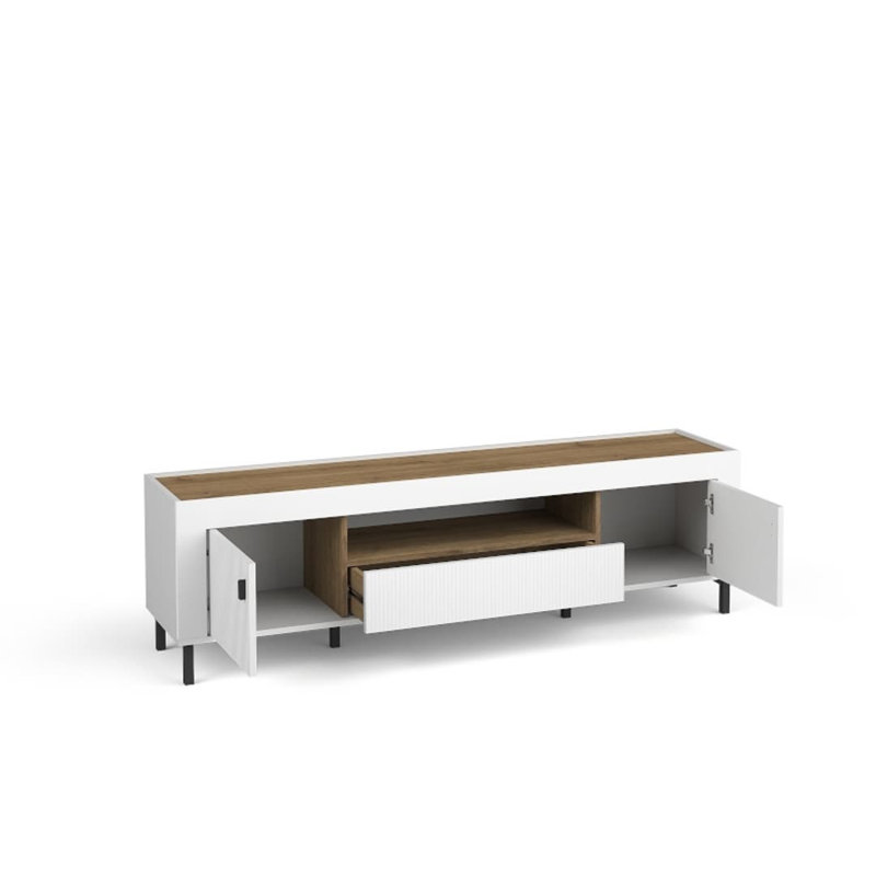 Griggsville Unfinished TV Stand for TVs up to 65", White/Oak