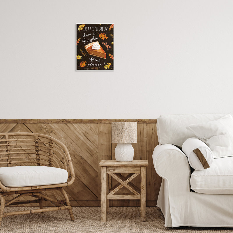 Plaque murale Autumn Skies & Pumpkin Pies, design par Elizabeth Tyndall