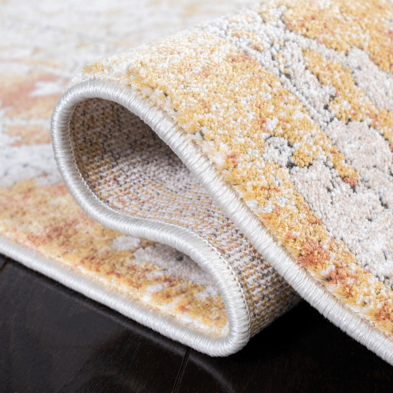 Tapis oriental en viscose Phillipston, Rectangle 6 pi 7 po x 9 pi