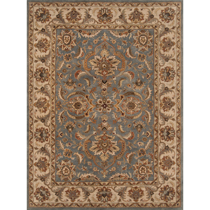 Tapis beige en laine touffeté à la main Taylorsville, Rectangle 7 pi 9 po x 9 pi 9 po