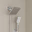 Ensemble de pommeau de douche mural rectangulaire en acier inoxydable avec douche à main-121119035