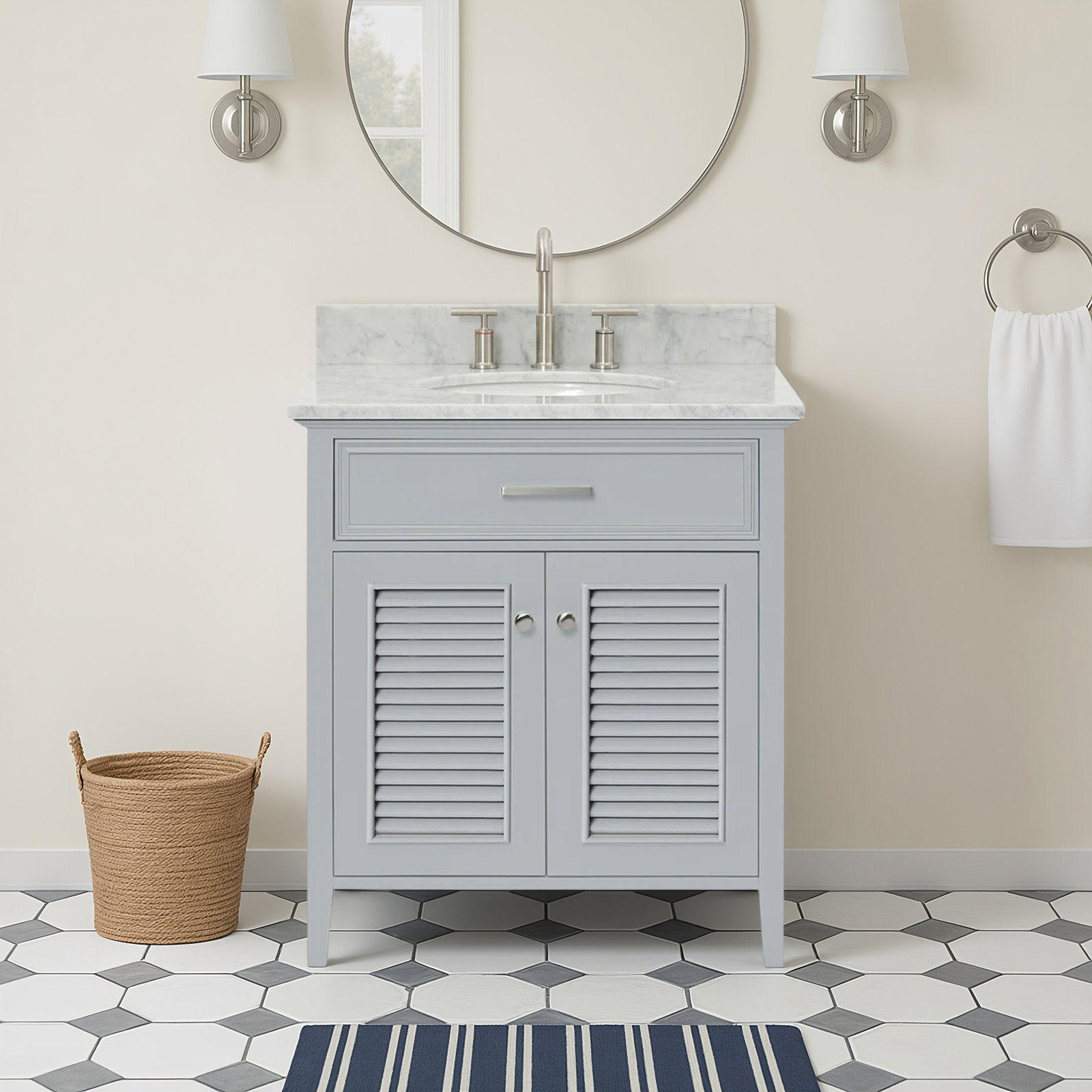 31'' Single Bathroom Vanity, Gray