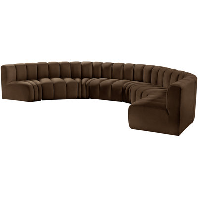 Hormachea Upholstered Curved Sectional Reversible