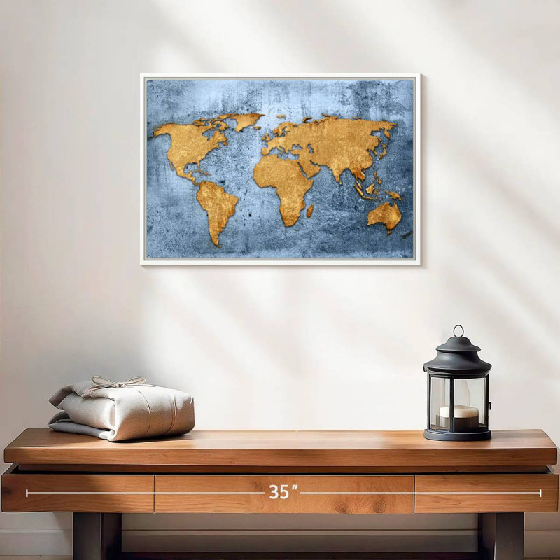 Azure World Luro, Cadre flottant blanc, 19 po x 13 po