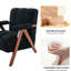 Chaise d'appoint Mid-Century moderne, fauteuil en chenille avec pieds en bois massif, chaise de lecture confortable et capitonnée Channel-1374022150-1586992525