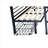 Transformable Full Size Bed Frame, Black-toned Steel Construction, Convertible Loft Bed To Bunk Bed With Under-Bed Table Set