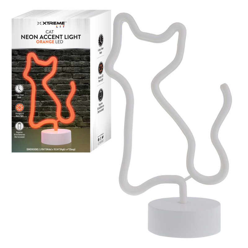 Lampe de table à DEL 10 po Xtreme Lit Orange