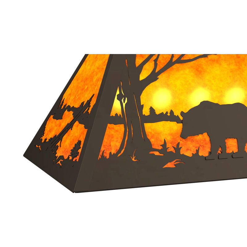 Farrar 6 - Light Pendant, Amber Mica, Oil Rubbed Bronze