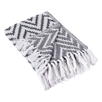  Jeté en coton à chevrons