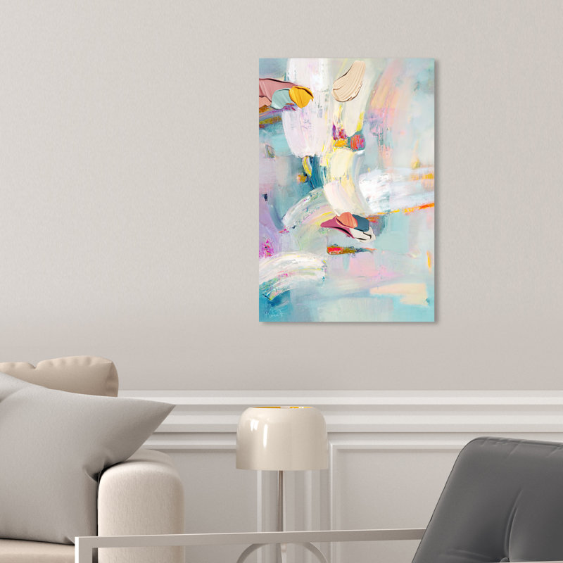 Sunny Chicago - peinture sur toile, Toile tendue, H 15 po x l 10 po