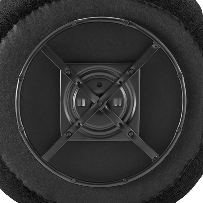 Roeli Fabric Swivel Accent Chair, Black