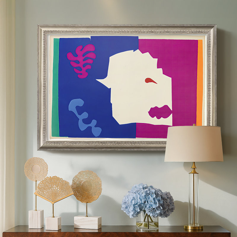 0-Henri Matisse-Custom Framed Canvas, 28X40, No, Beaded Pewter Satin