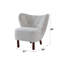 Chaise d'appoint en bois de sherpa Teddy l 34 po x P 31 po x H Zusud