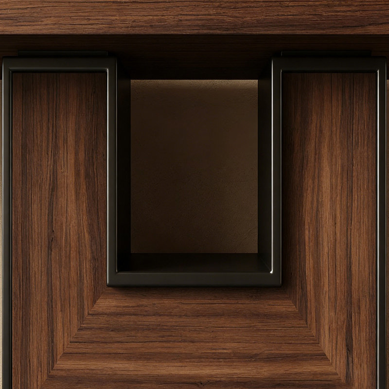 Console en bois de style américain, H 35,4 po x l 78,7 po x P 15,7 po