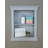 Fox Hollow Furnishings 14x18 Elliot Craftsman Recessed Wood Wall Niche Insert Shelf - NO MDF - Light Gray Plain Back-125111137-125111144
