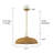 18'' 1-Light Hand-Woven Rattan Dome Pendant for Kitchen Island
