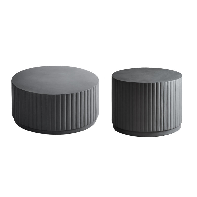 Ensemble de tables basses 2 pièces, 13.98" H x 29.72" L x 29.72" D, Noir