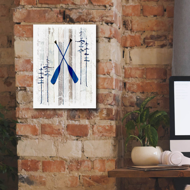 «The Blue Moose - Oars» par Lightbox Journal, art mural sur toile, H 16 po x l 12 po x P 0,75 po