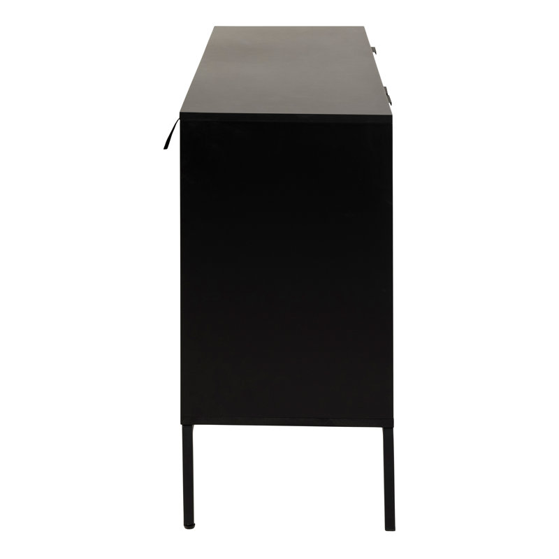 Lockeford Sideboard with 2 Doors and 3 Drawers in Black