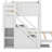 Xanthe Twin Over Full House L-Shaped Bunk Bed with Shelves -1371480931